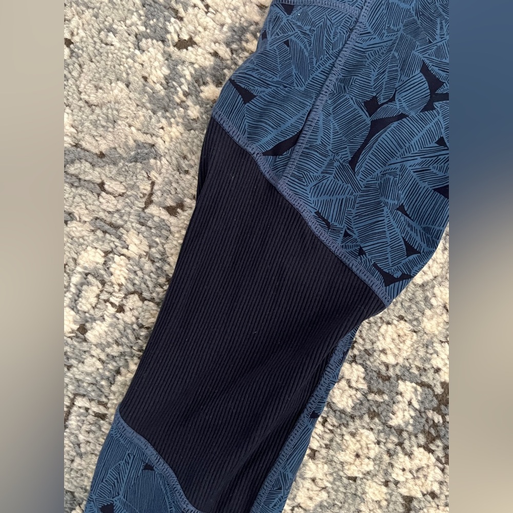 Athleta Tropical Excursion Blue Leaf Pattern High… - image 6